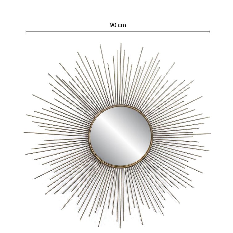 Fairmont Park Tally Sunburst Metal Wall Mirror Wayfair Co Uk